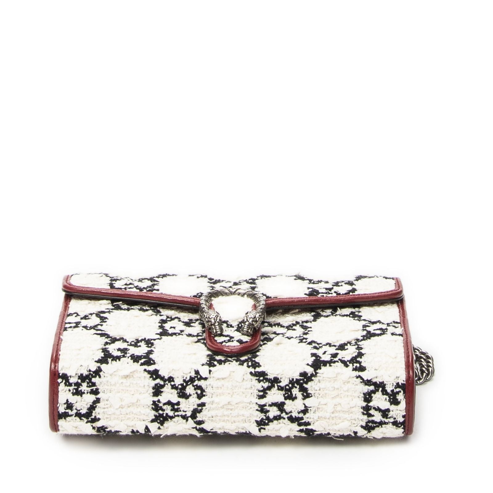 Gucci Dionysus Chain Wallet Ivory Red Tweed — view 6