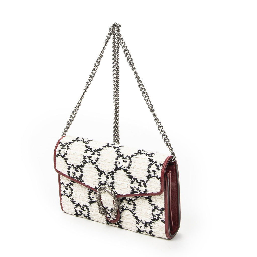 Gucci Dionysus Chain Wallet Ivory Red Tweed — view 2