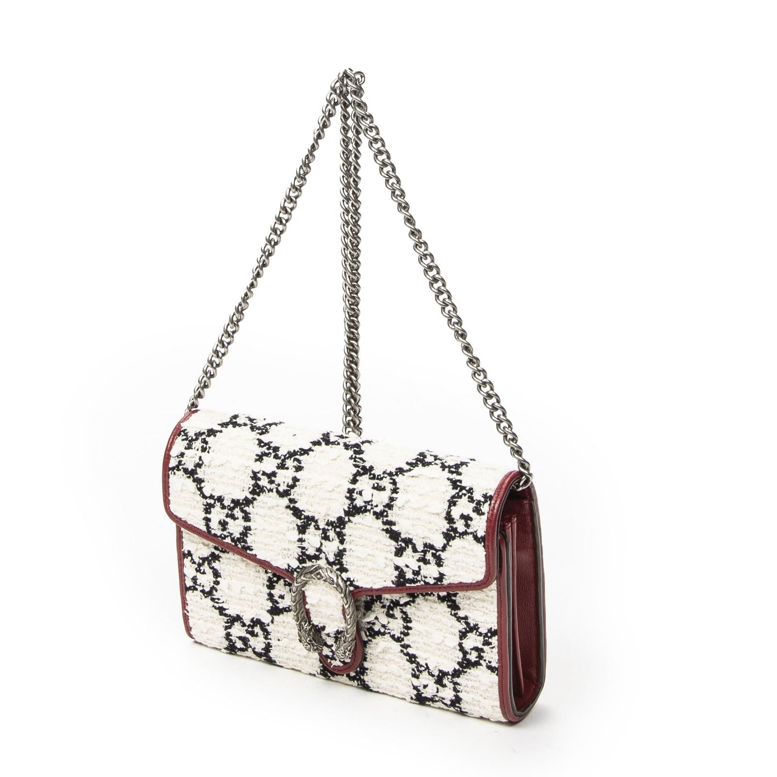 Gucci Dionysus Chain Wallet Ivory Red Tweed — view 2