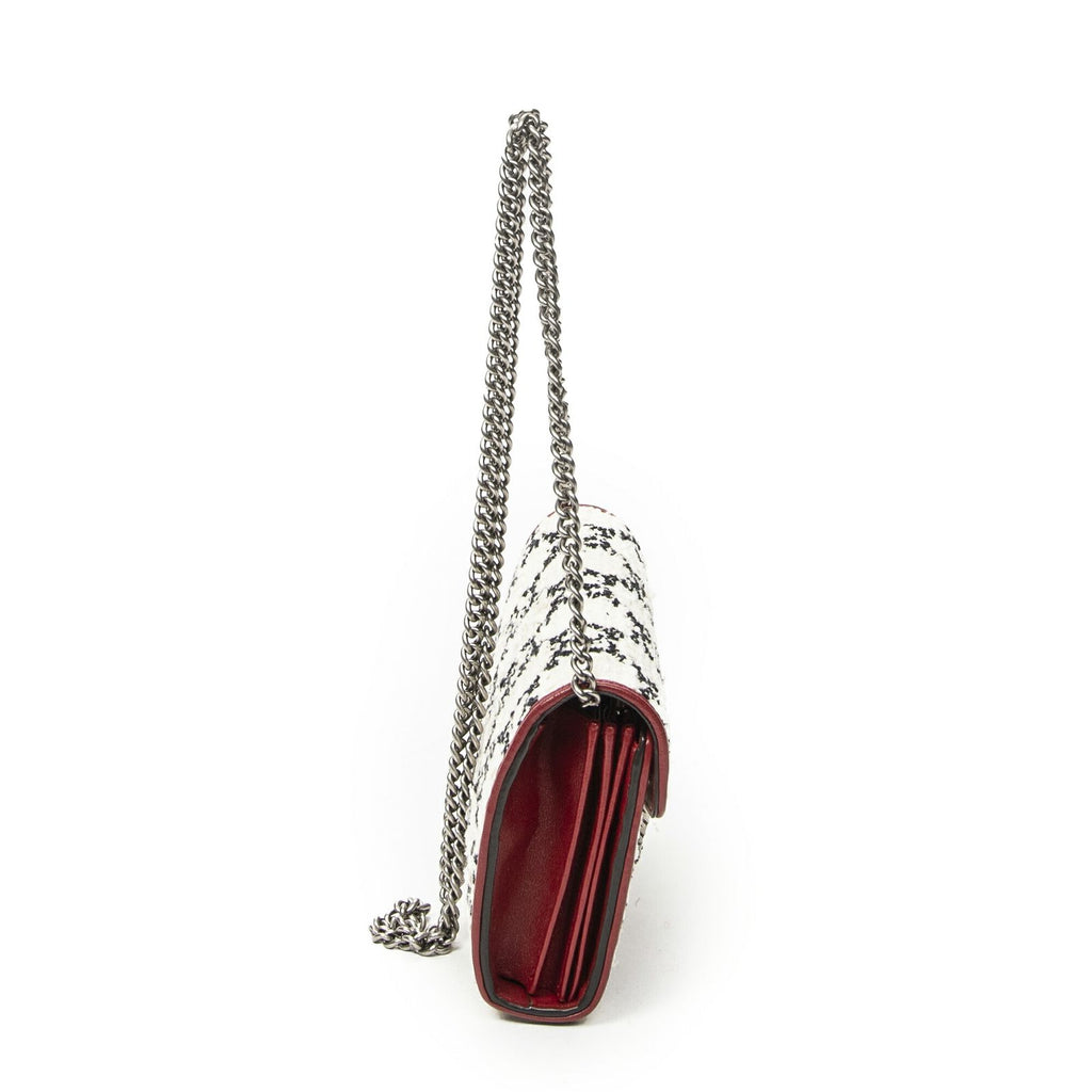 Gucci Dionysus Chain Wallet Ivory Red Tweed — view 4
