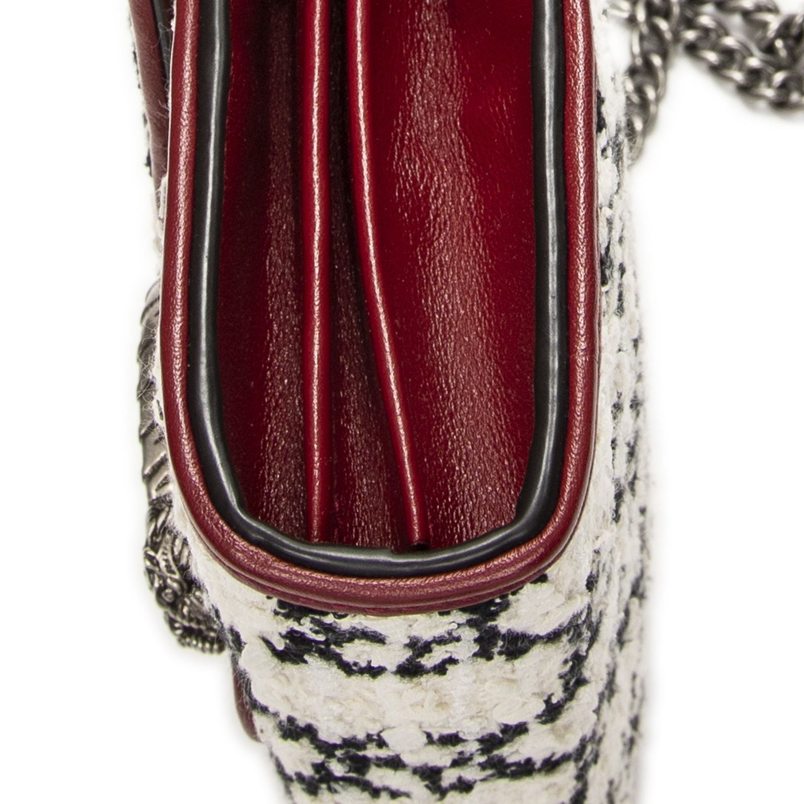 Gucci Dionysus Chain Wallet Ivory Red Tweed — view 8
