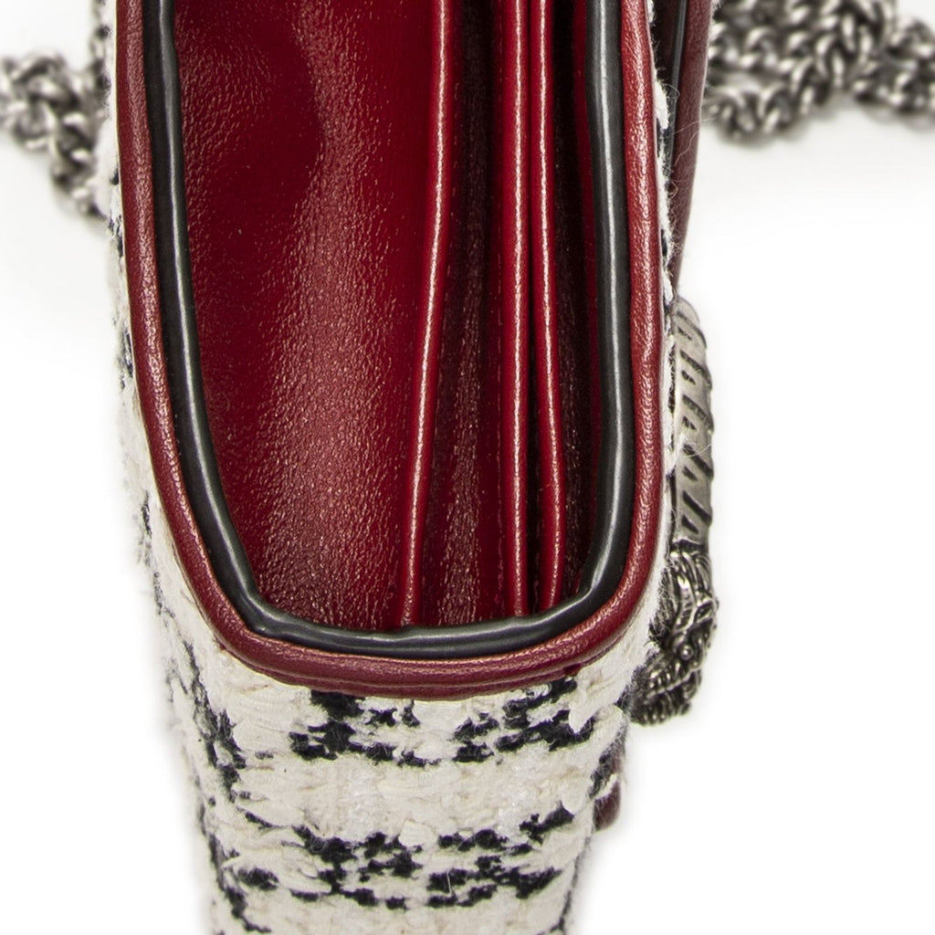 Gucci Dionysus Chain Wallet Ivory Red Tweed — view 7