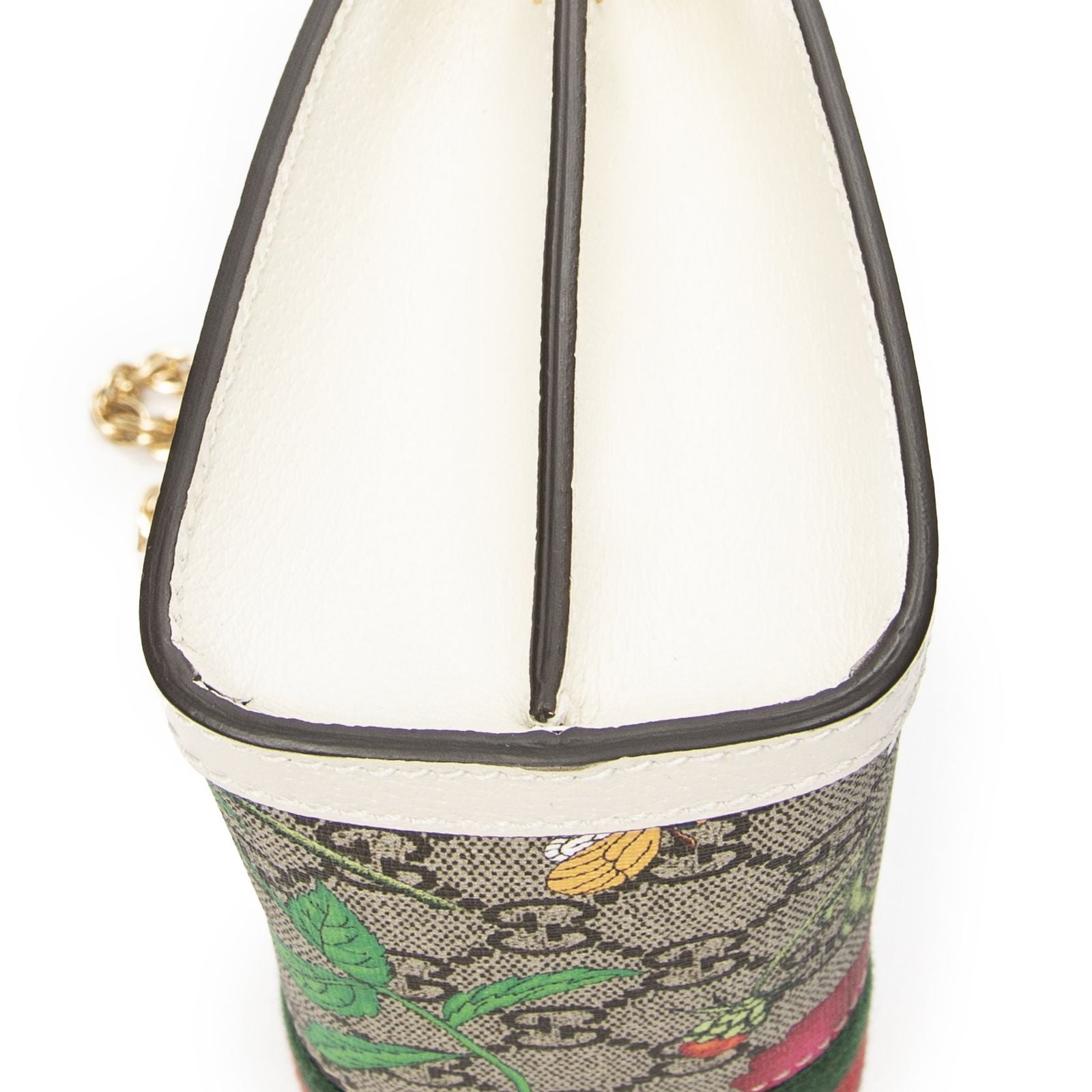 Gucci Small GG Ophidia Beige Ivory Floral Print Supreme Canvas Messenger — view 7