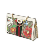 Gucci Small GG Ophidia Beige Ivory Floral Print Supreme Canvas Messenger — view 2