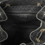 Gucci Large Bamboo Backpack Black Suede Leather — view 9