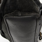 Gucci Large Bamboo Backpack Black Suede Leather — view 8