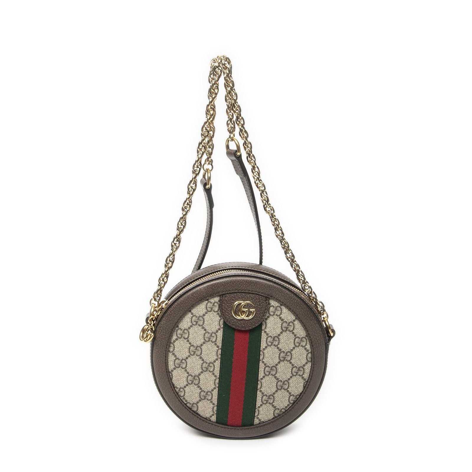 Gucci Mini Web Ophidia Crossbody Beige Brown Supreme Canvas