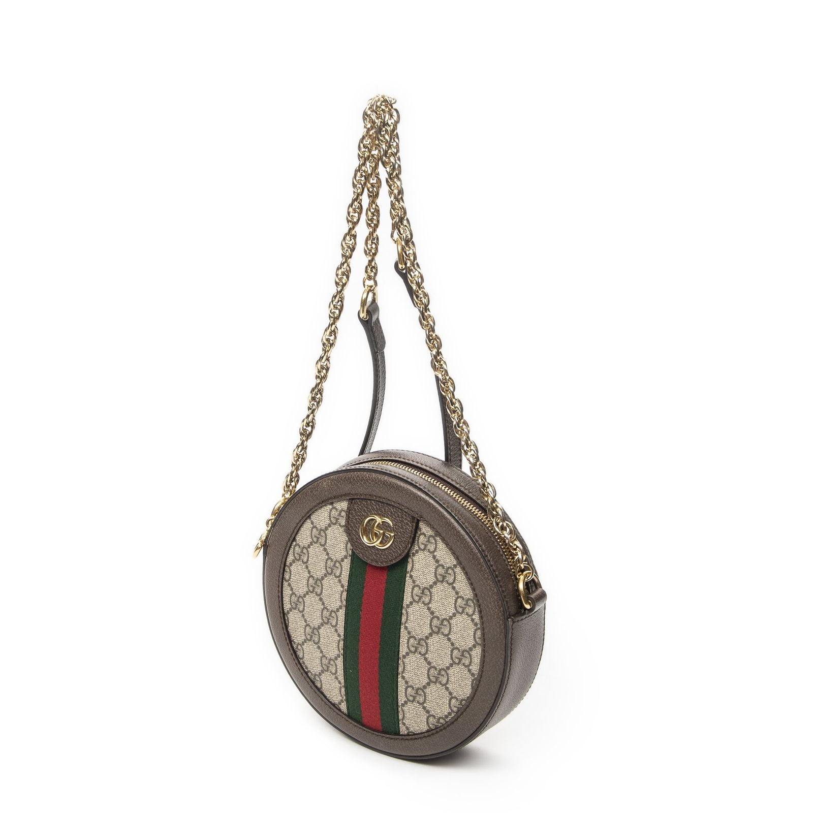 Gucci Mini Web Ophidia Crossbody Beige Brown Supreme Canvas — view 2