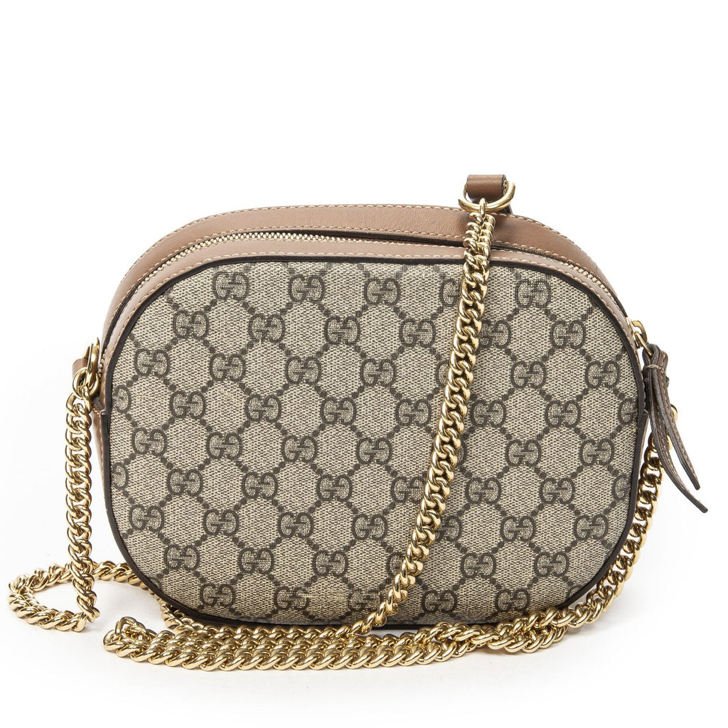 Gucci Chain Shoulder Beige Brown Tiger Embroidery Supreme Canvas Messenger — view 5