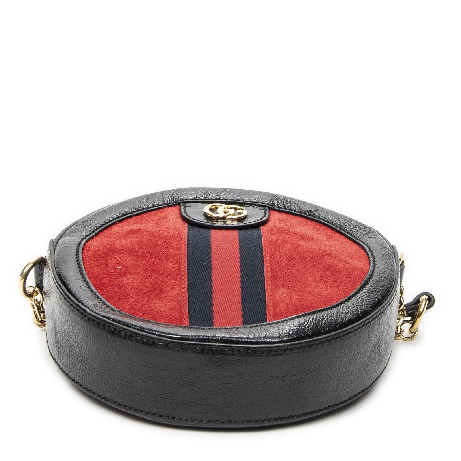 Gucci Mini Web Ophidia Crossbody Red Black Suede Leather — view 6
