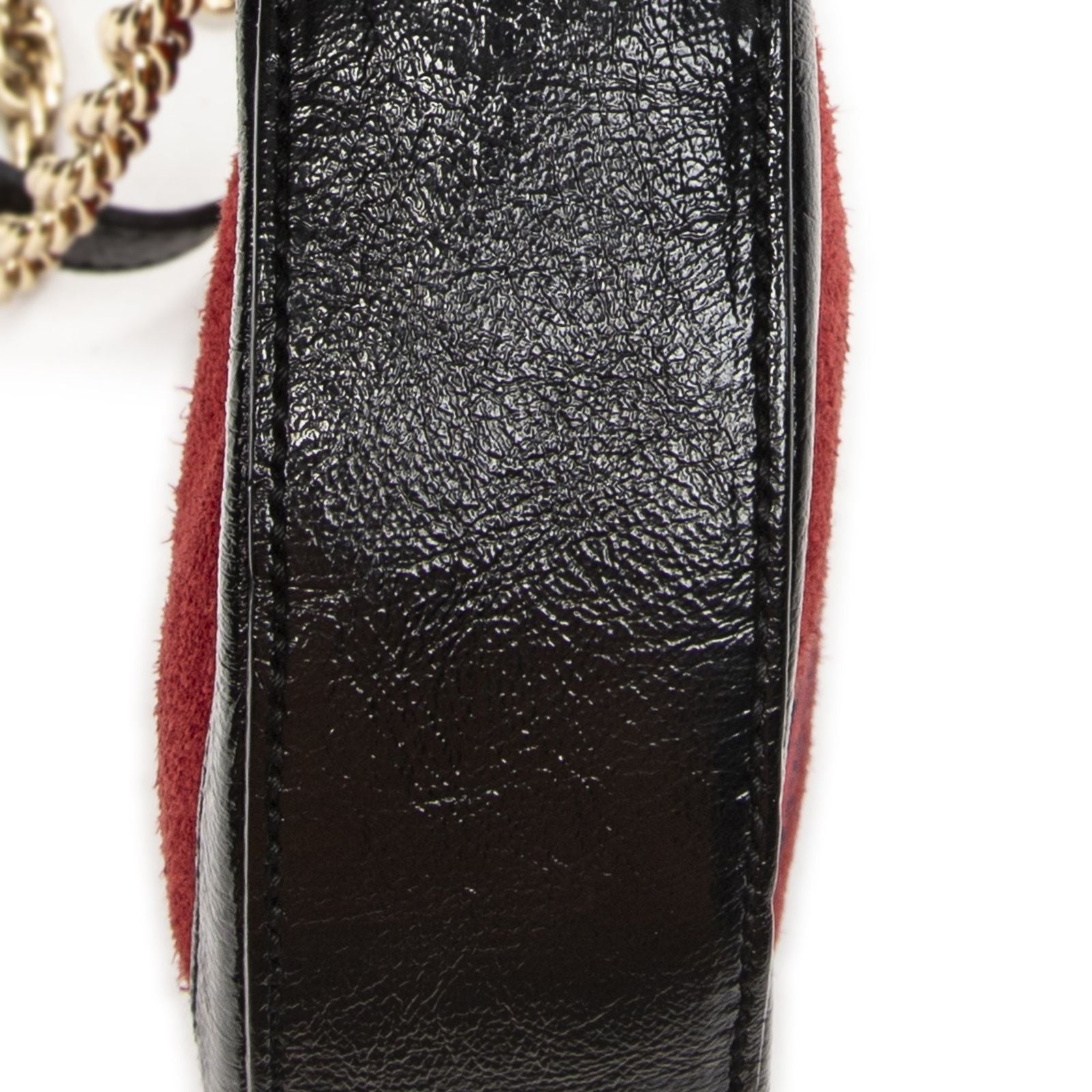 Gucci Mini Web Ophidia Crossbody Red Black Suede Leather — view 7