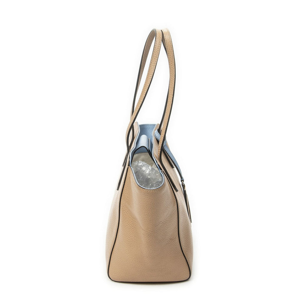 Gucci Small Swing Tote Beige Light Blue Gray Calfskin Leather — view 4
