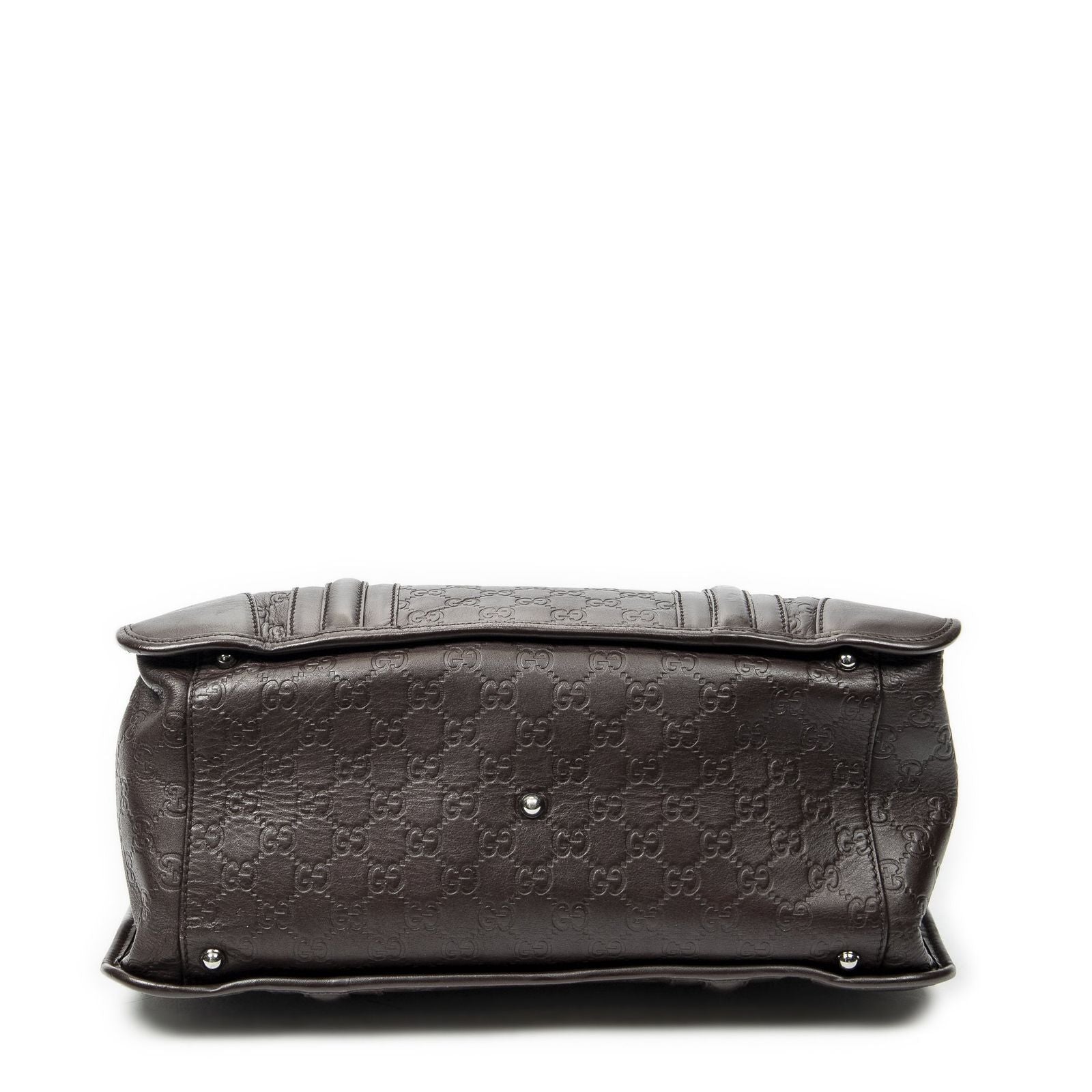 Gucci Large Document Tote Dark Brown Guccissima — view 6