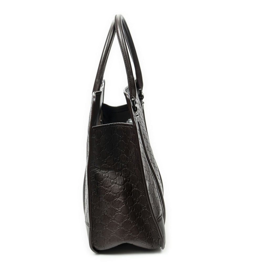 Gucci Large Document Tote Dark Brown Guccissima — view 4