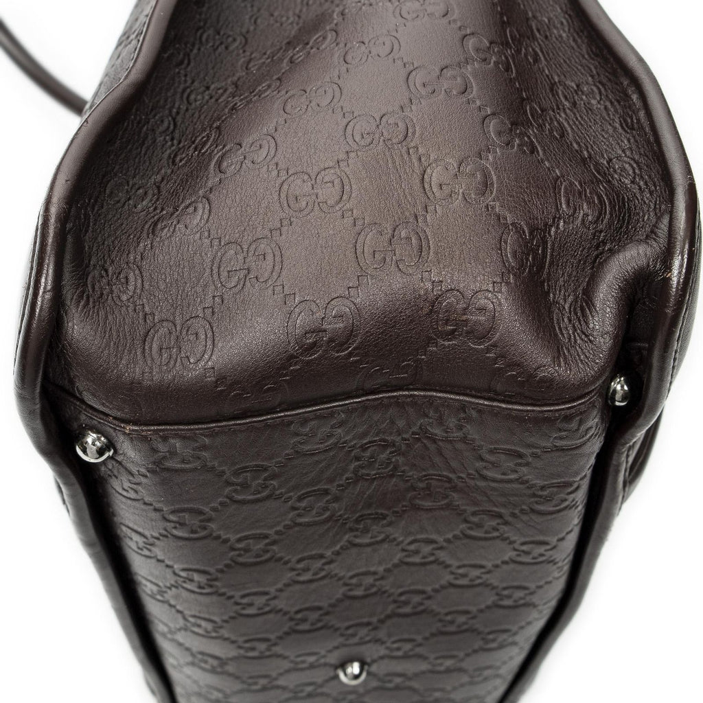 Gucci Large Document Tote Dark Brown Guccissima — view 7