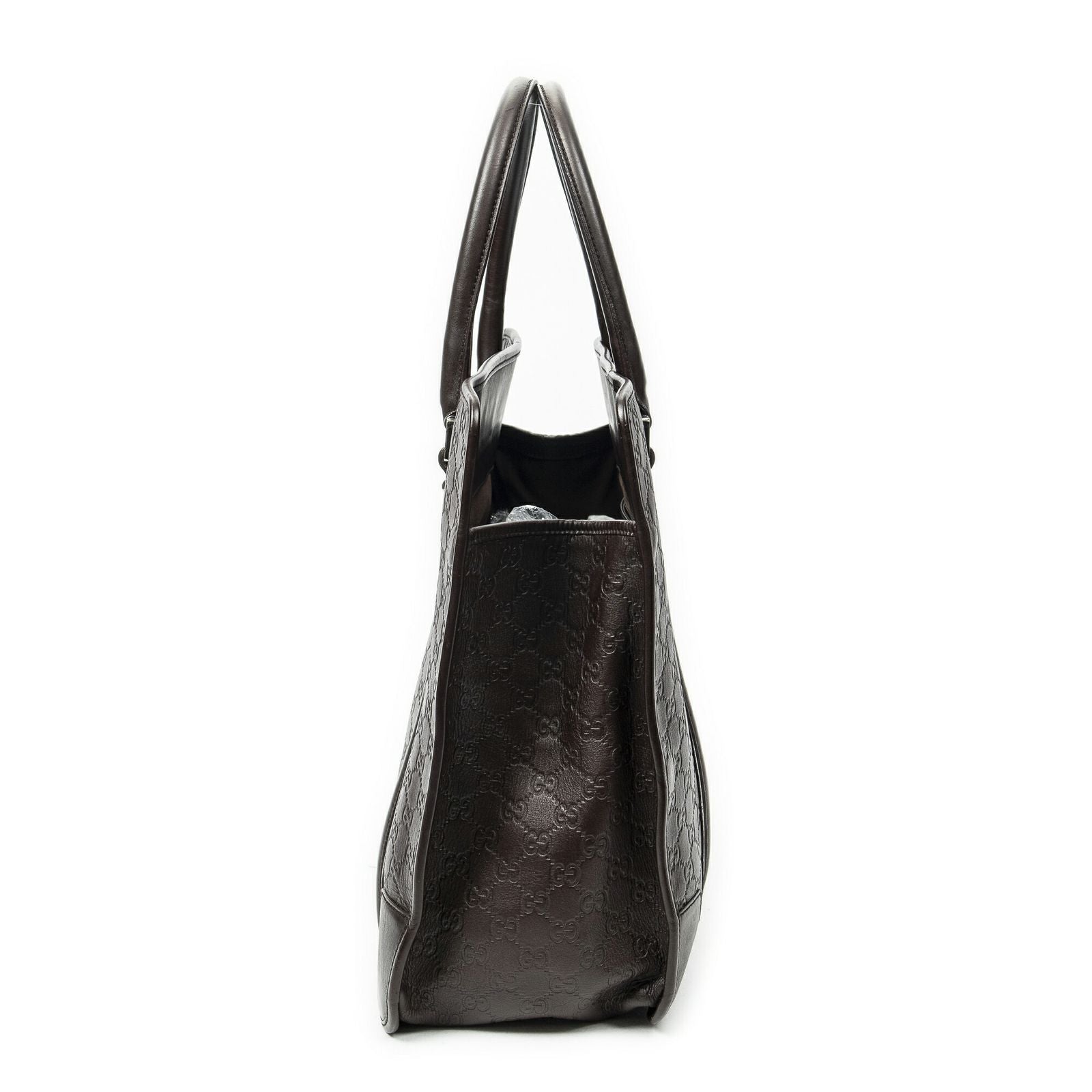 Gucci Large Document Tote Dark Brown Guccissima — view 3