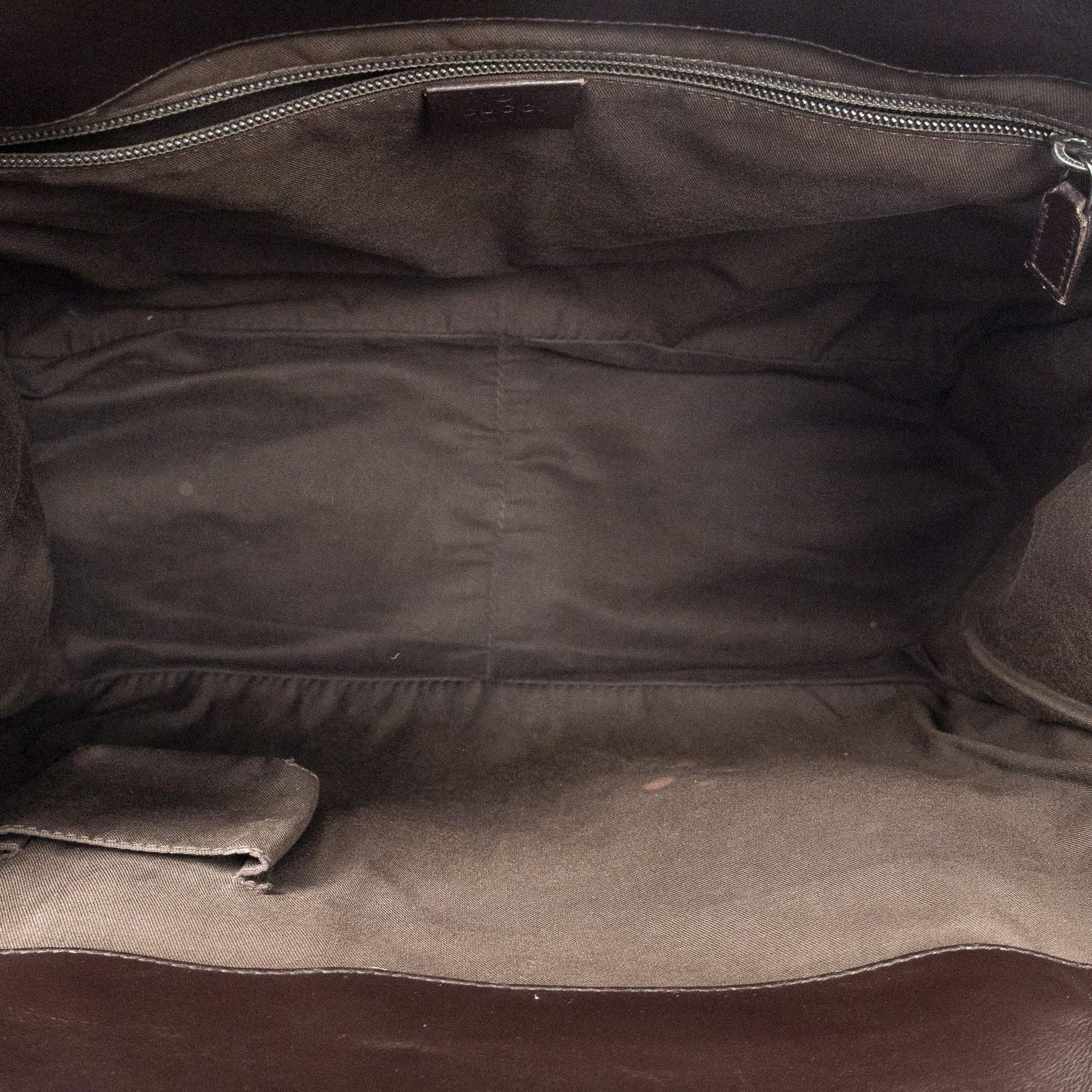 Gucci Large Document Tote Dark Brown Guccissima — view 9