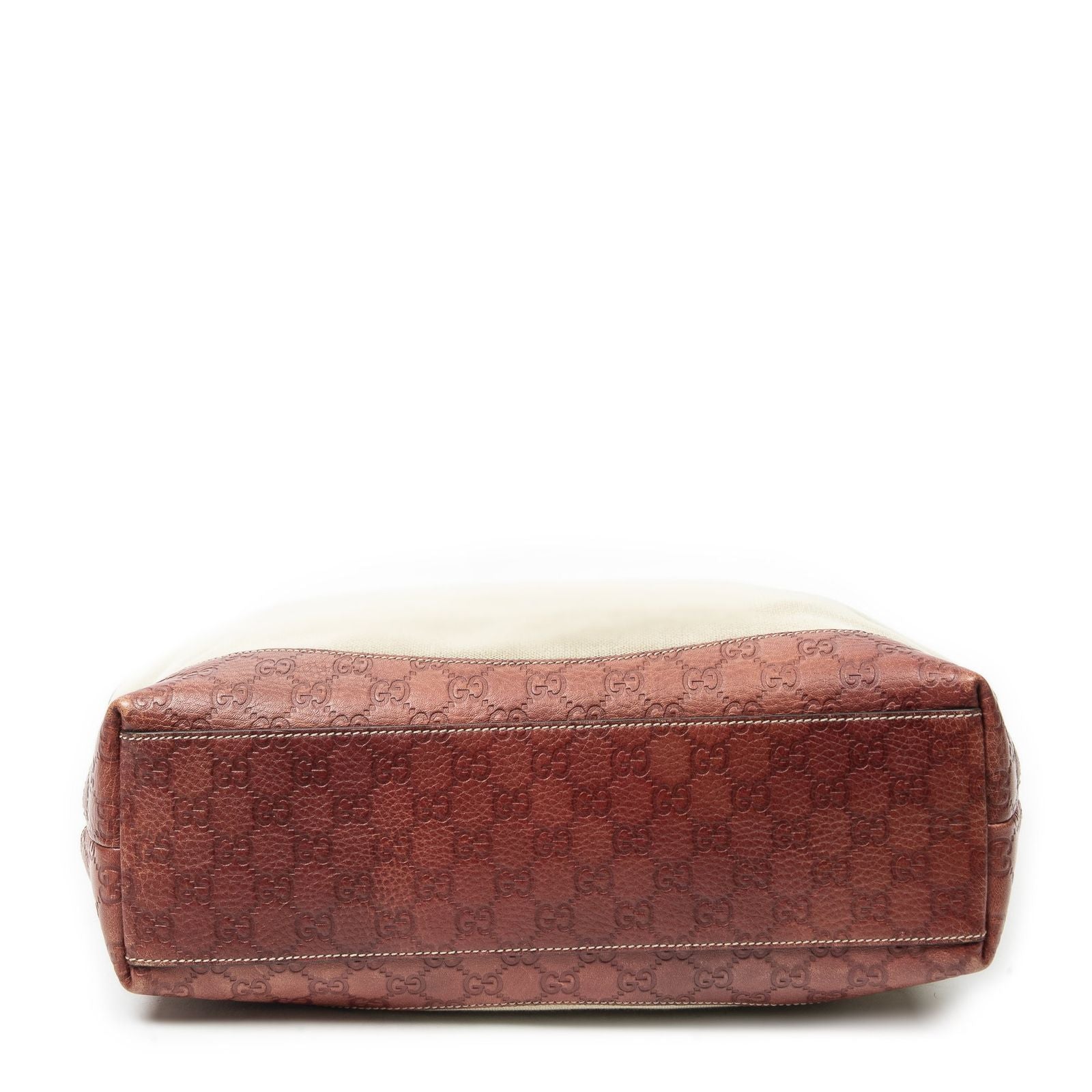 Gucci Radio Pun Tote Beige Red Canvas — view 6