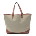 Gucci Radio Pun Tote Beige Red Canvas