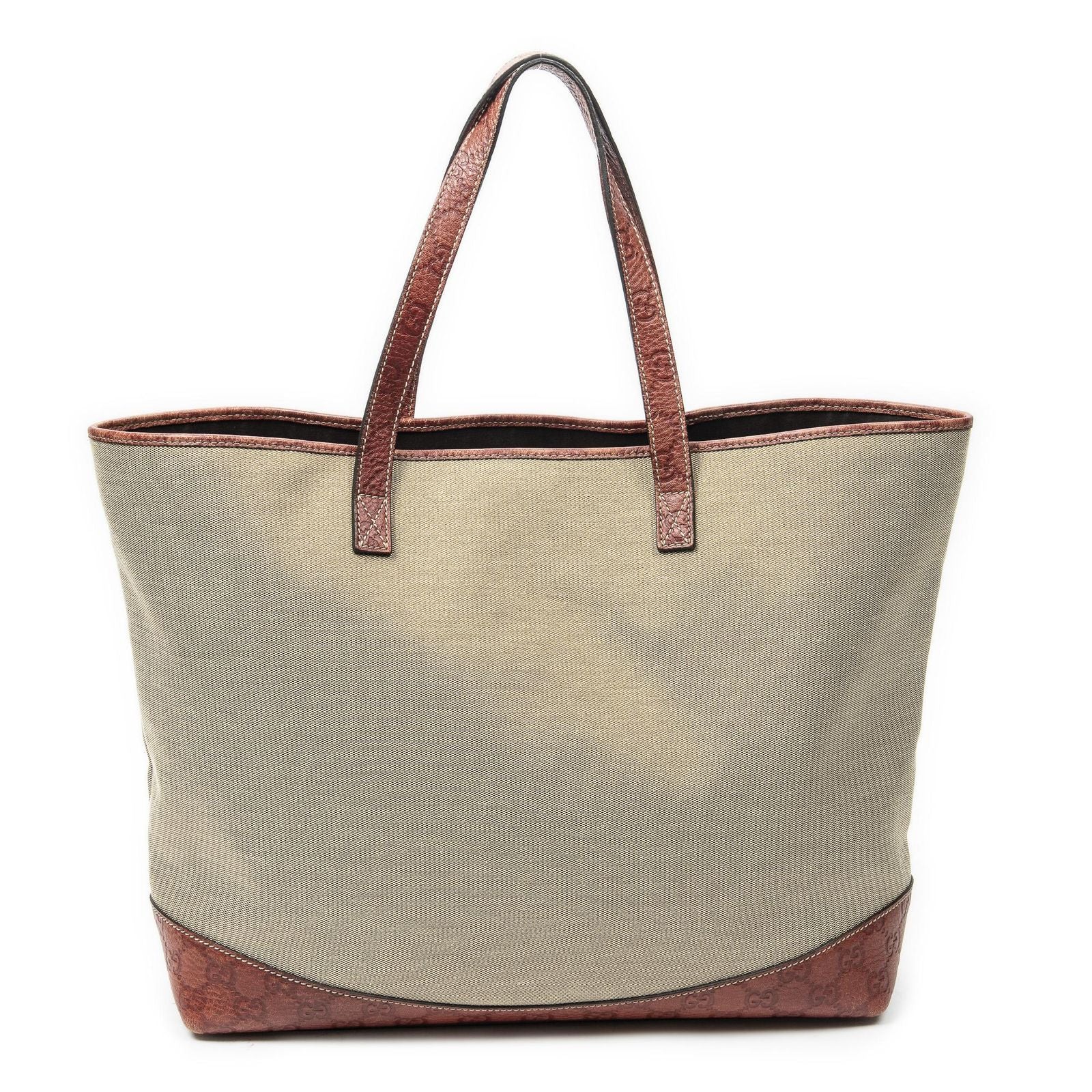 Gucci Radio Pun Tote Beige Red Canvas — view 5