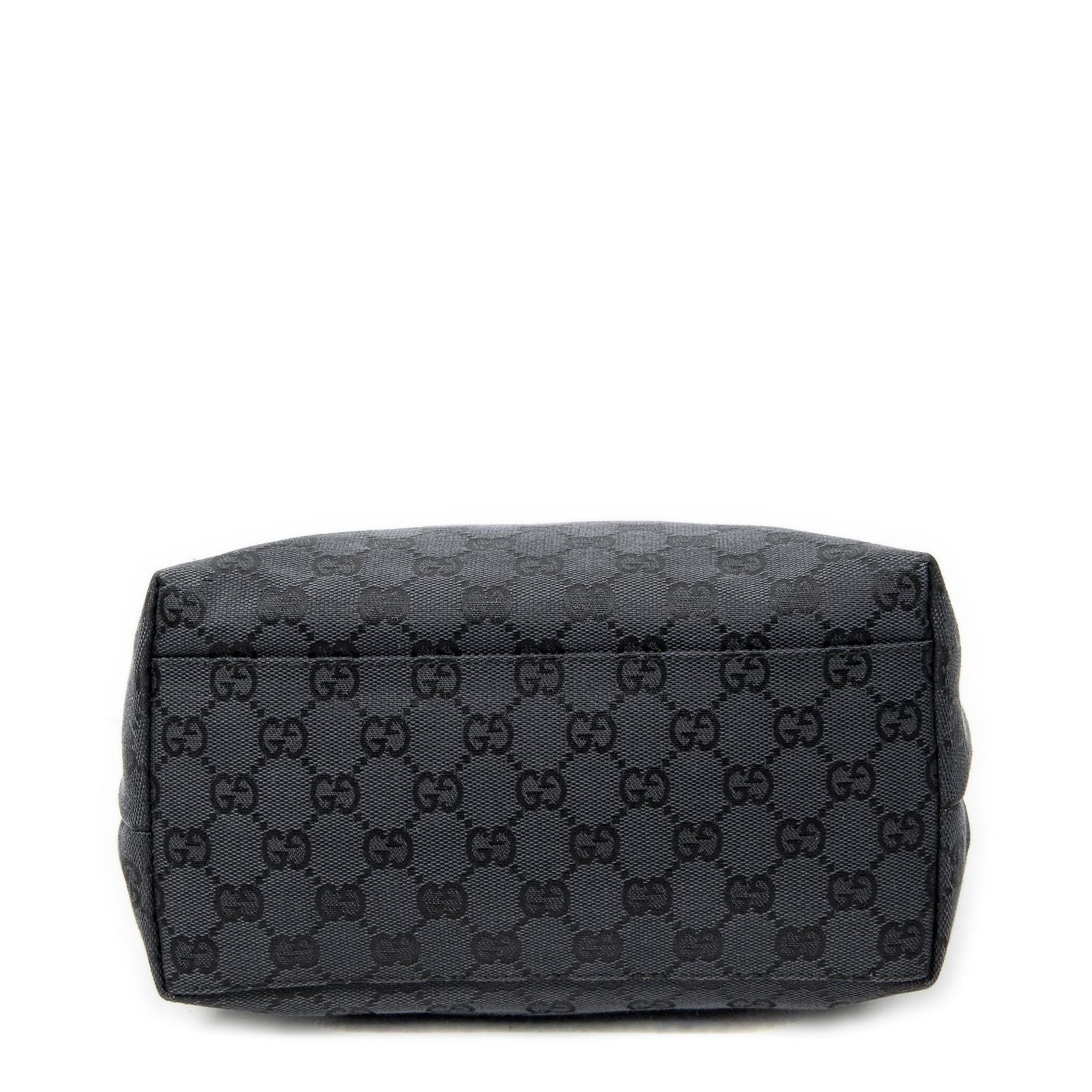Gucci Front Slip Pocket Hobo Black GG Canvas — view 6