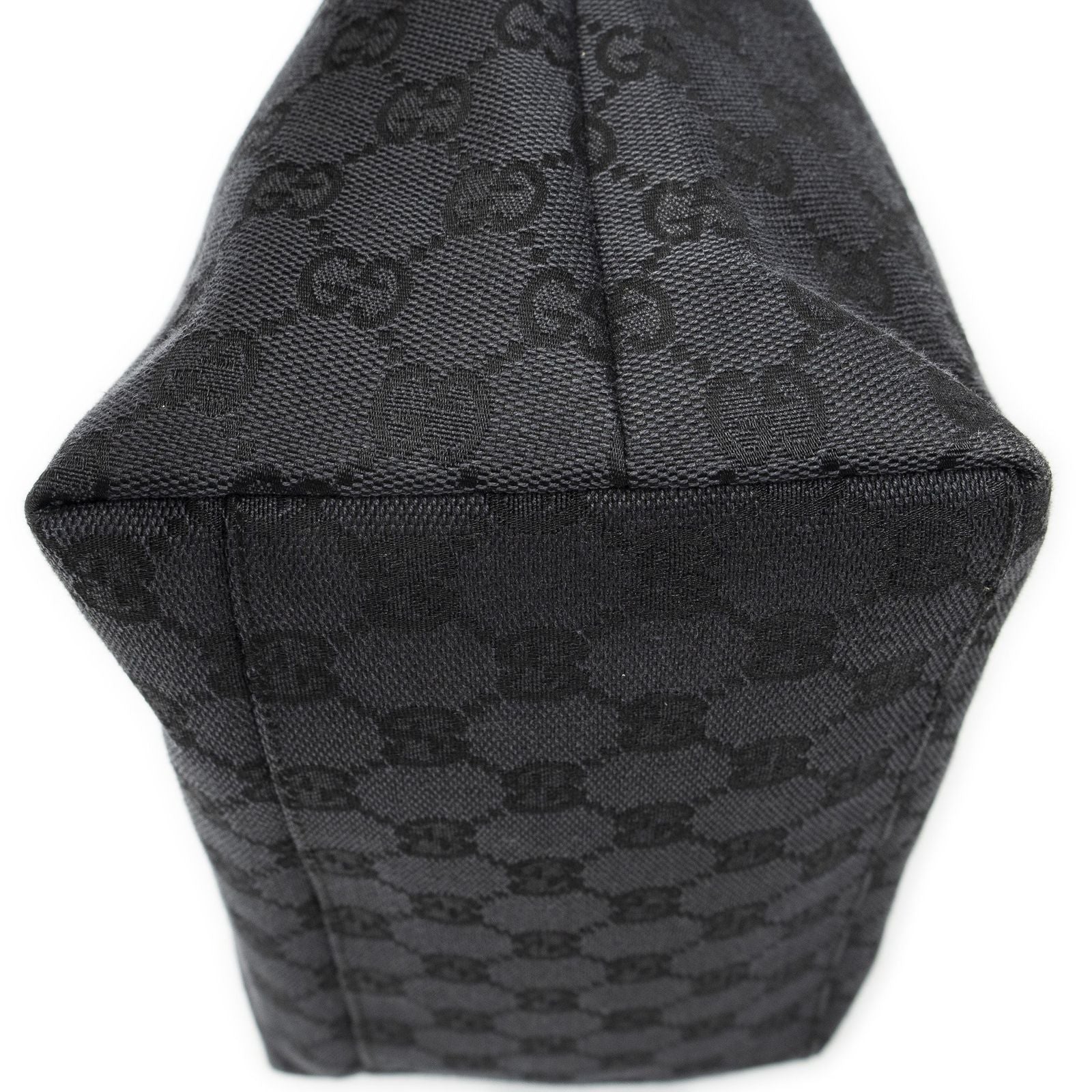 Gucci Front Slip Pocket Hobo Black GG Canvas — view 8
