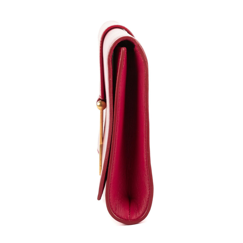 Saint Laurent Ligne-y Pochette Pink Smooth Leather — view 3