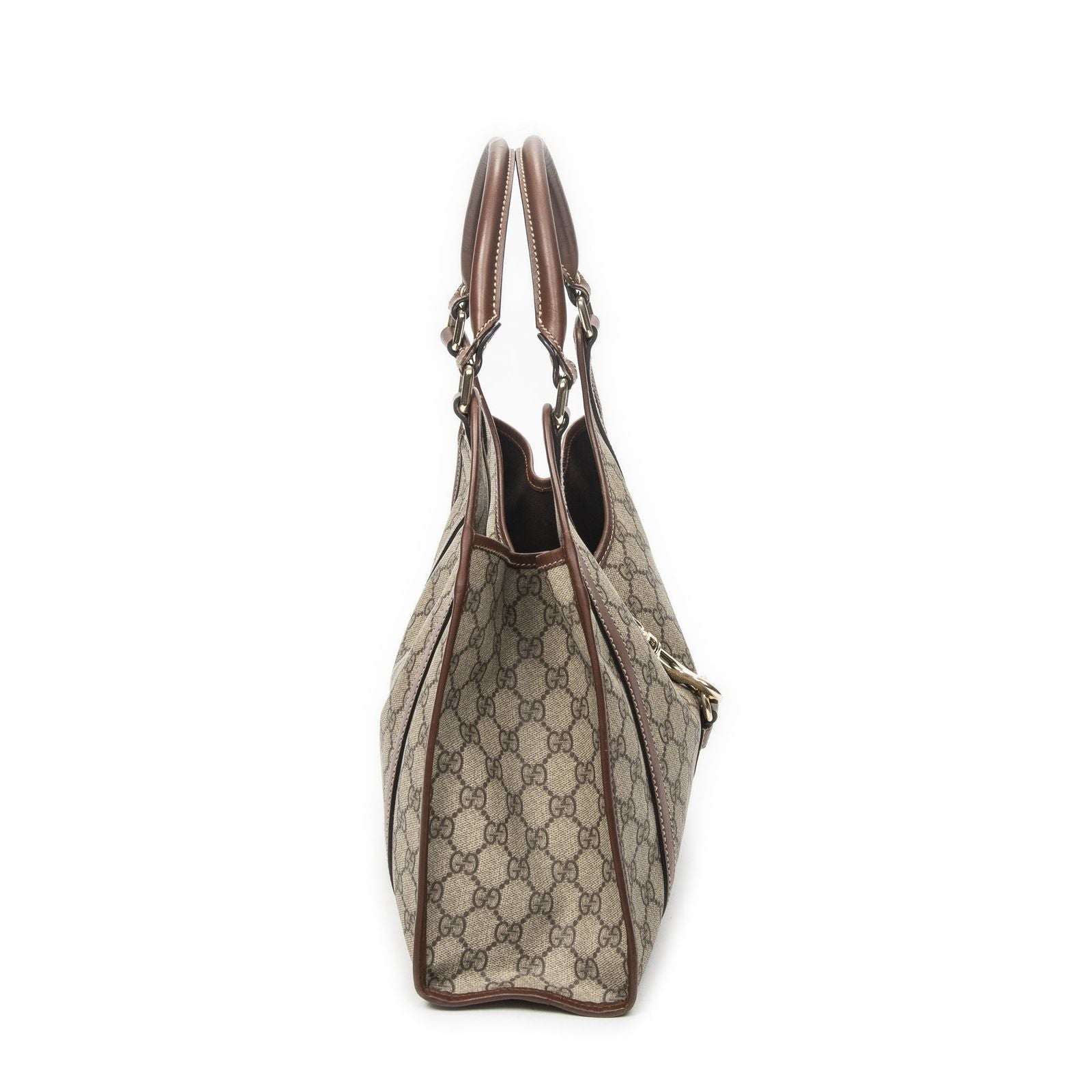 Gucci Large Joy Shoulder Tote Beige Brown Supreme Canvas — view 4