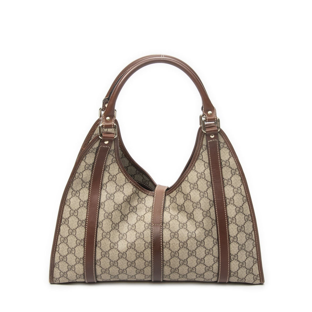 Gucci Large Joy Shoulder Tote Beige Brown Supreme Canvas — view 5