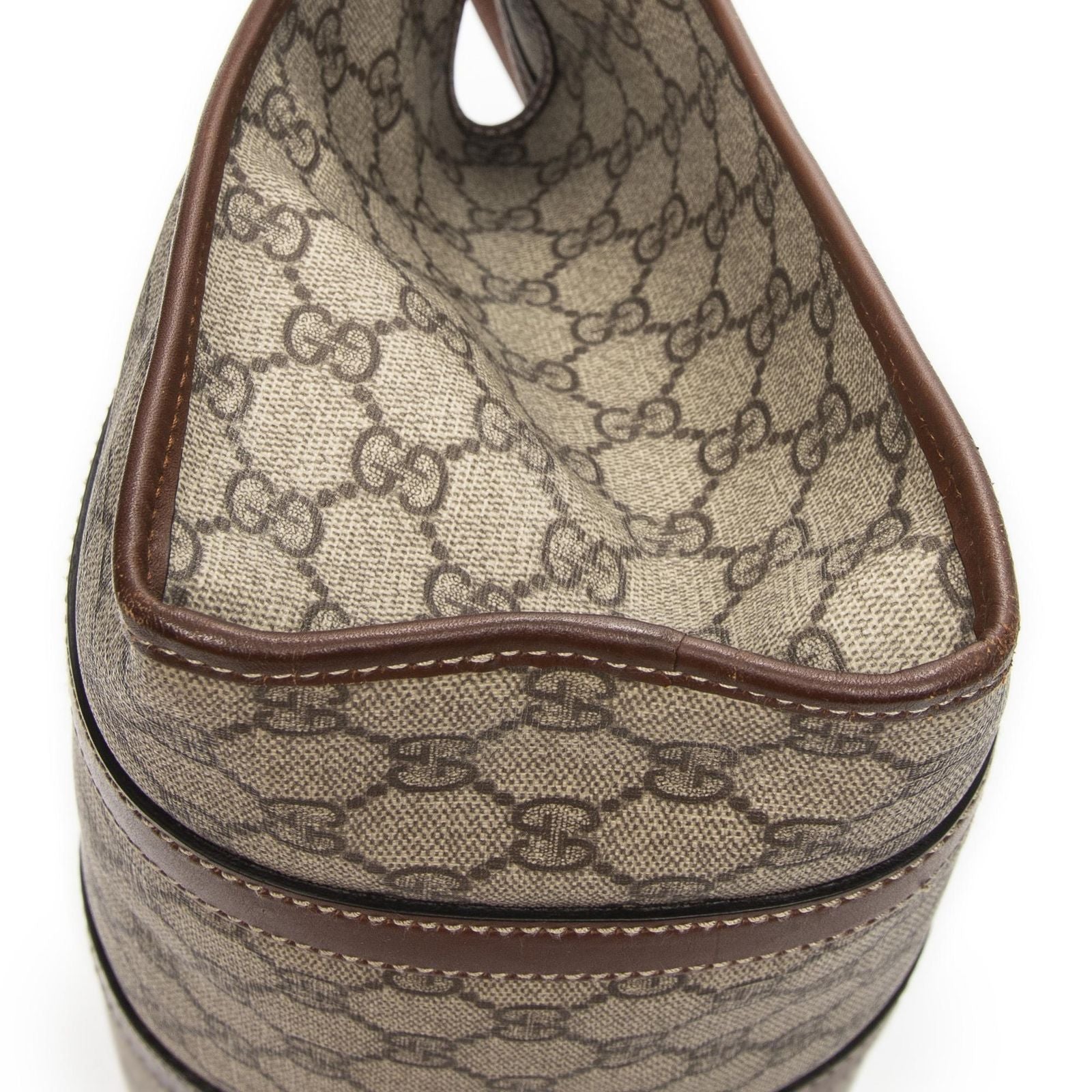 Gucci Large Joy Shoulder Tote Beige Brown Supreme Canvas — view 7