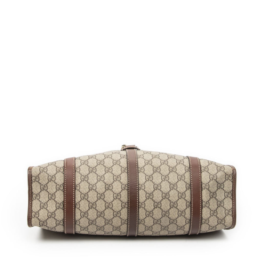 Gucci Large Joy Shoulder Tote Beige Brown Supreme Canvas — view 6