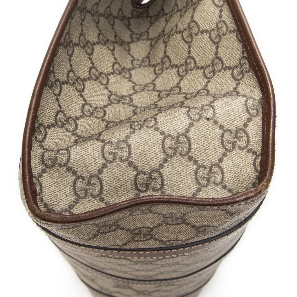 Gucci Large Joy Shoulder Tote Beige Brown Supreme Canvas — view 8