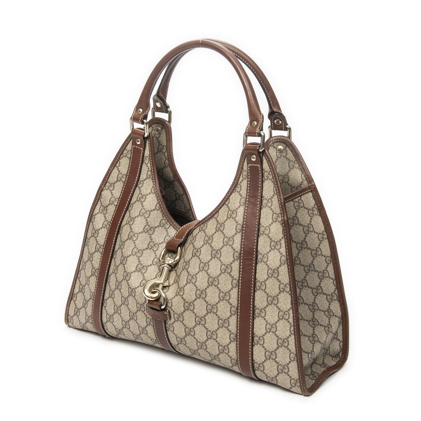 Gucci Large Joy Shoulder Tote Beige Brown Supreme Canvas — view 2