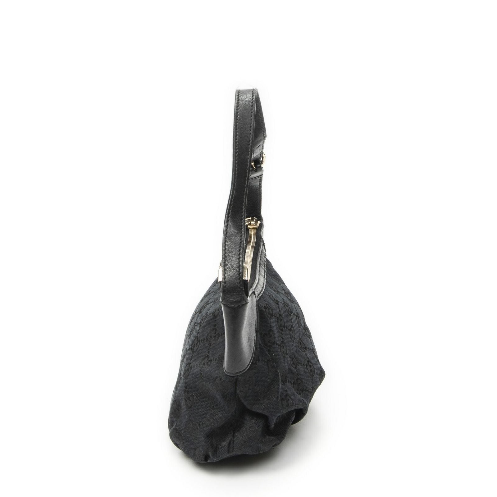Gucci Pochette Black GG Canvas Pouch — view 3