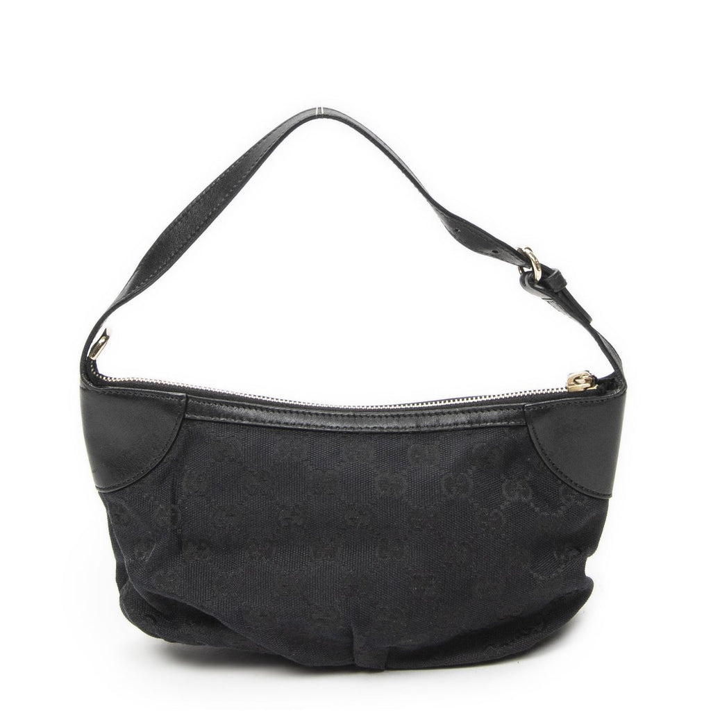 Gucci Pochette Black GG Canvas Pouch — view 5