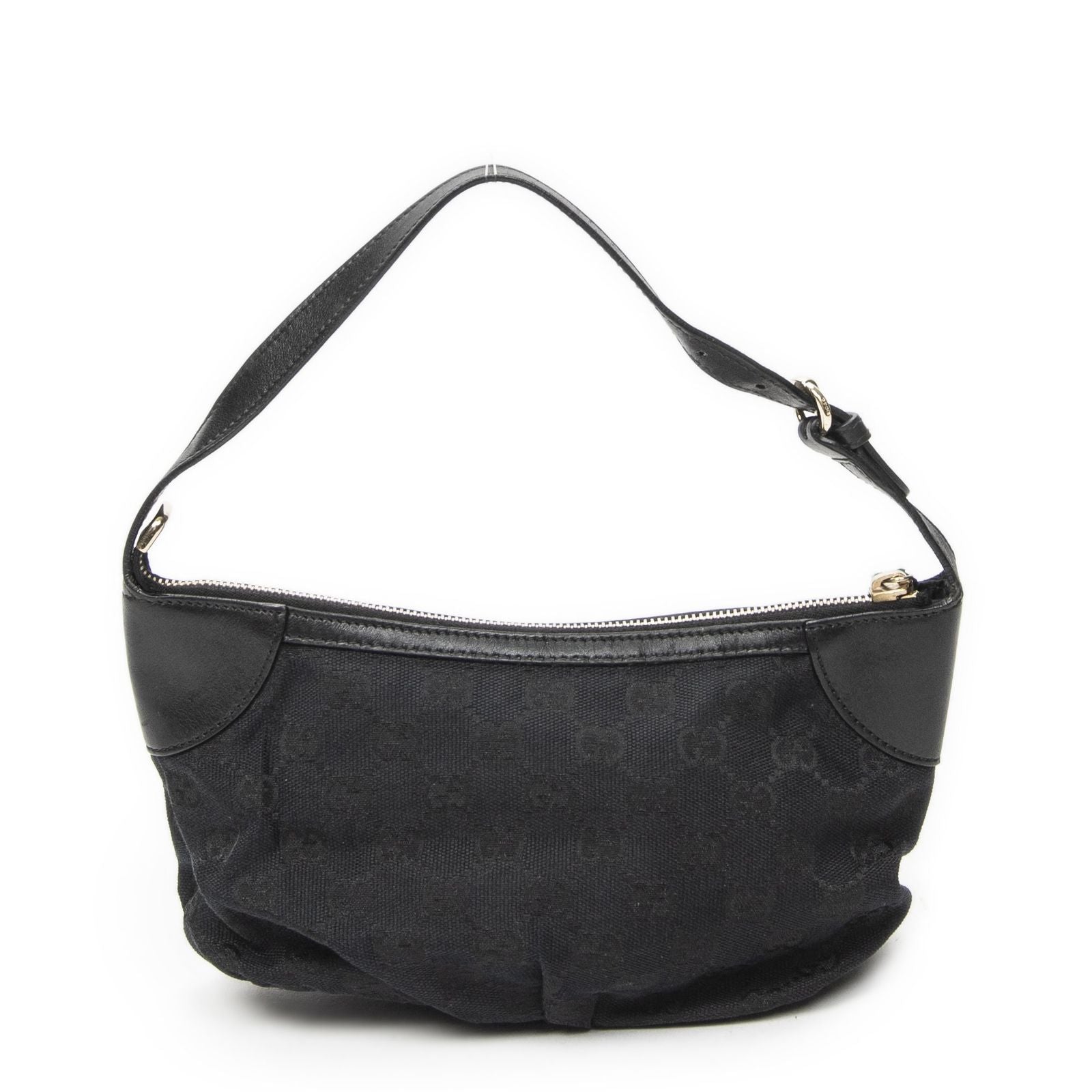 Gucci Pochette Black GG Canvas Pouch — view 5
