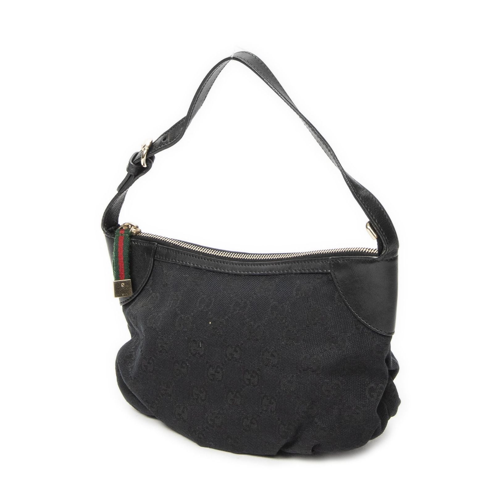 Gucci Pochette Black GG Canvas Pouch — view 2