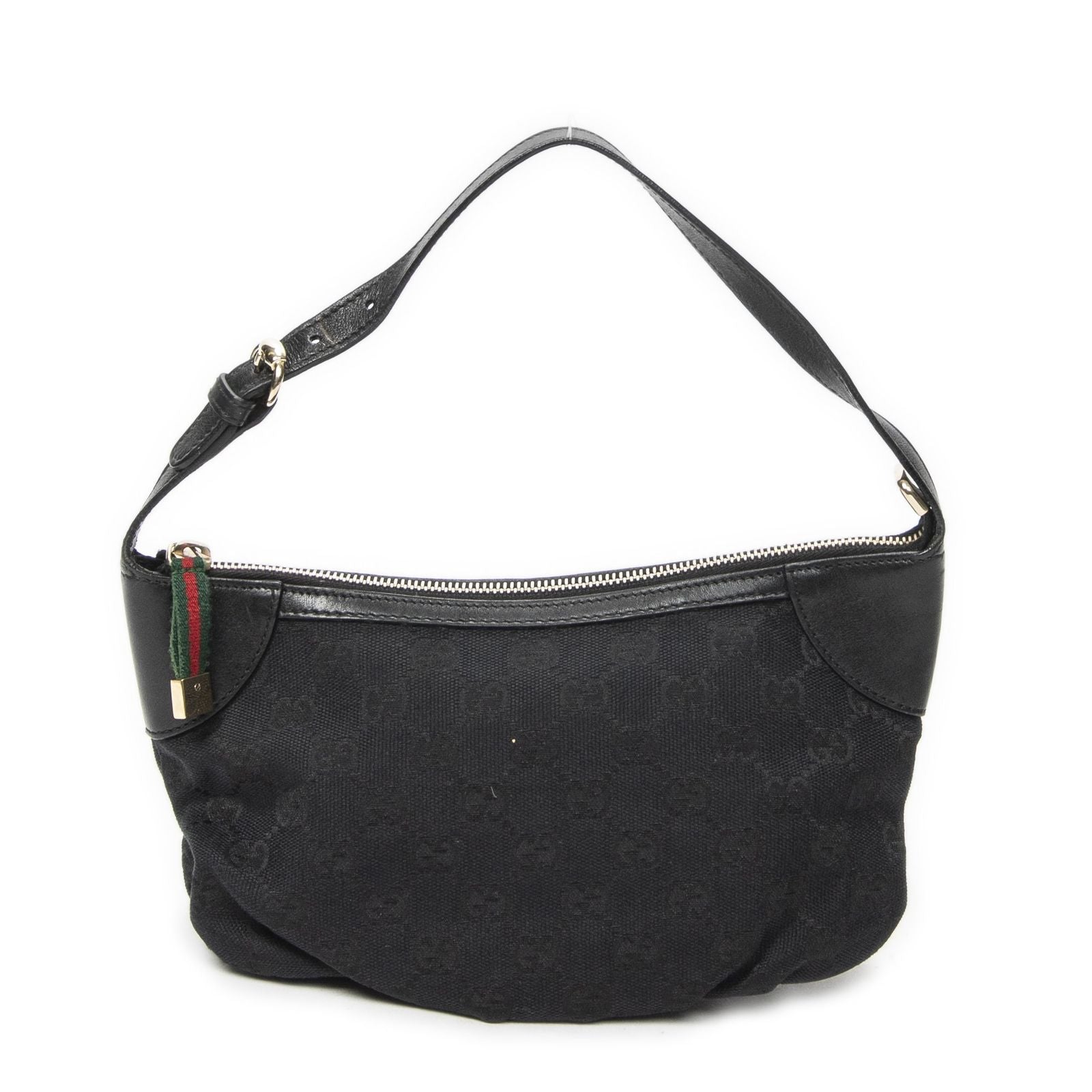 Gucci Pochette Black GG Canvas Pouch