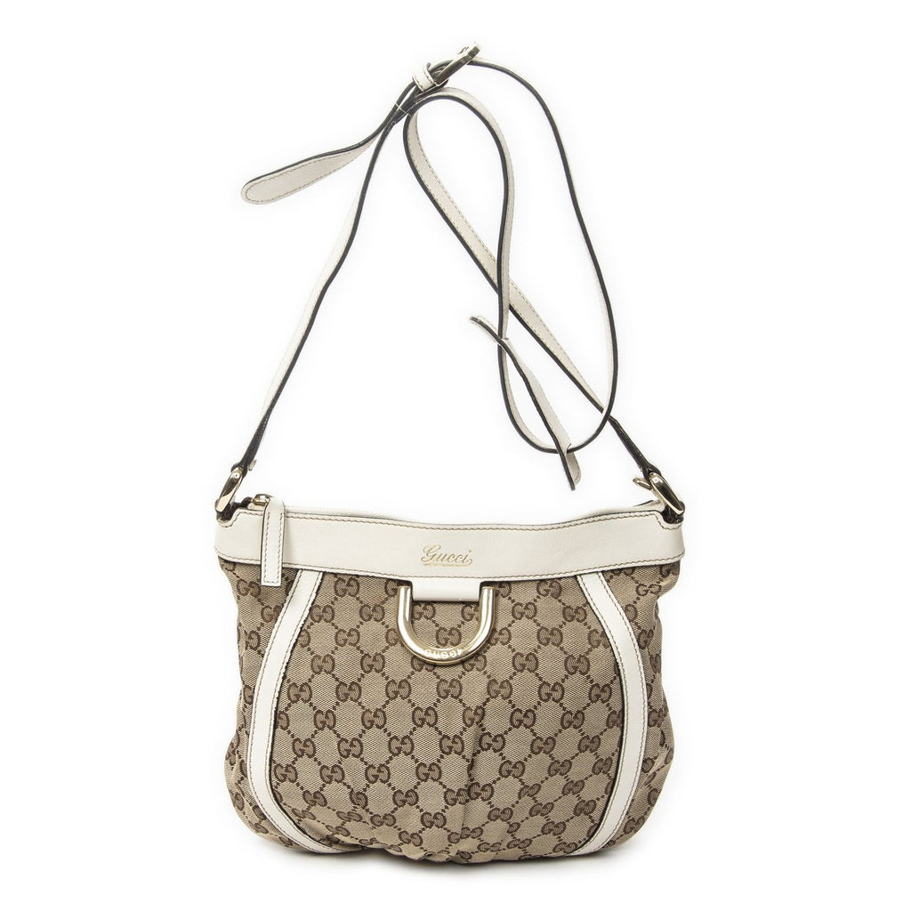 Gucci Abbey Shoulder Bag Beige Ivory GG Canvas