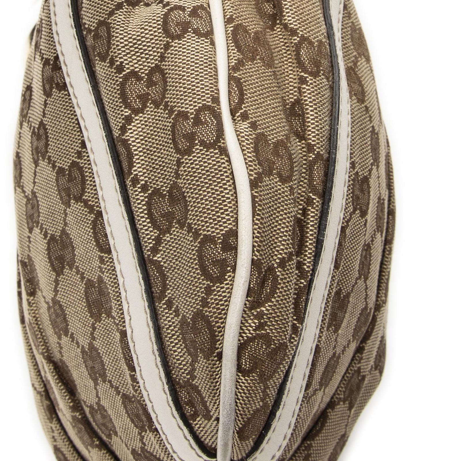 Gucci Abbey Shoulder Bag Beige Ivory GG Canvas — view 7
