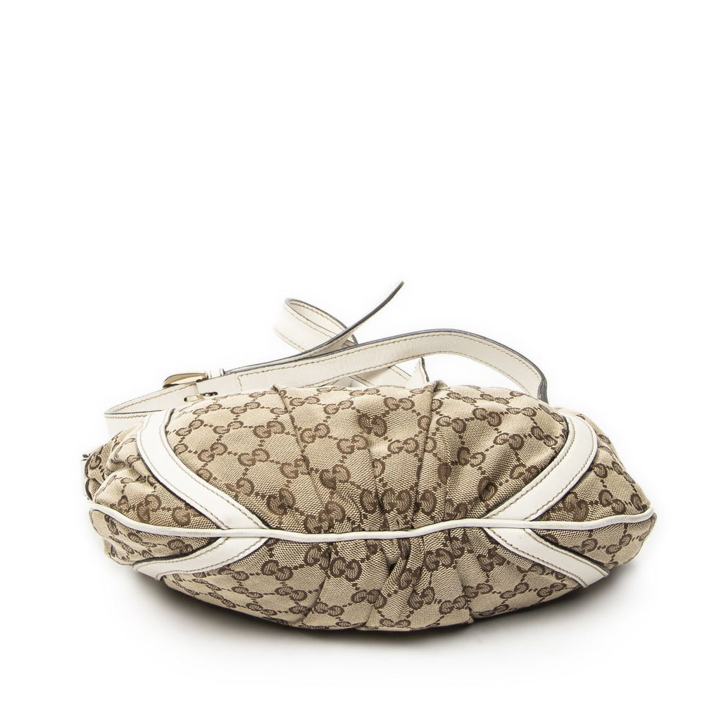 Gucci Abbey Shoulder Bag Beige Ivory GG Canvas — view 6