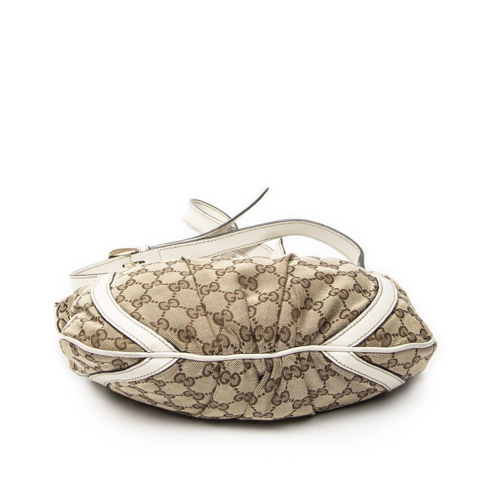 Gucci Abbey Shoulder Bag Beige Ivory GG Canvas — view 6