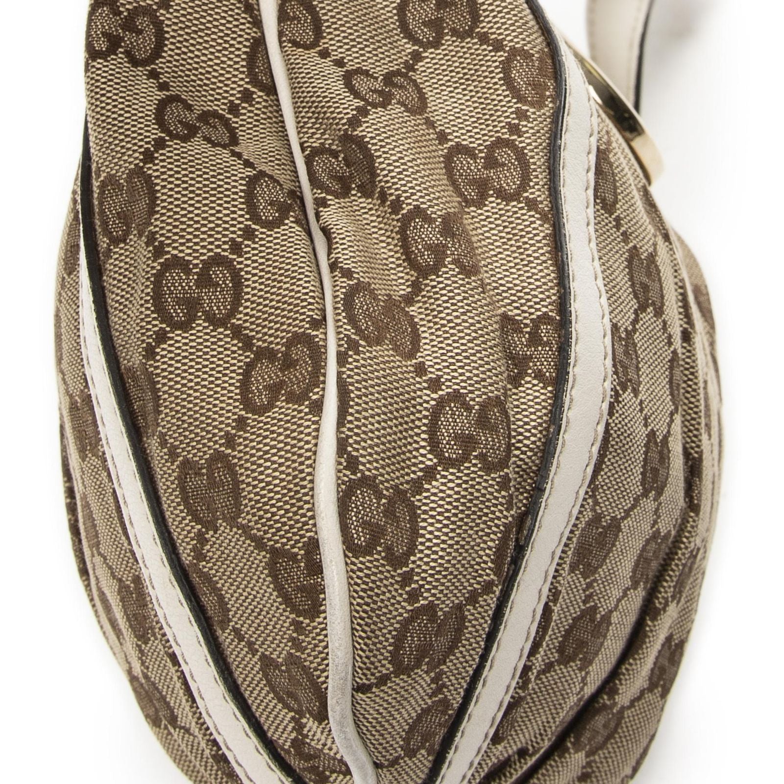 Gucci Abbey Shoulder Bag Beige Ivory GG Canvas — view 8