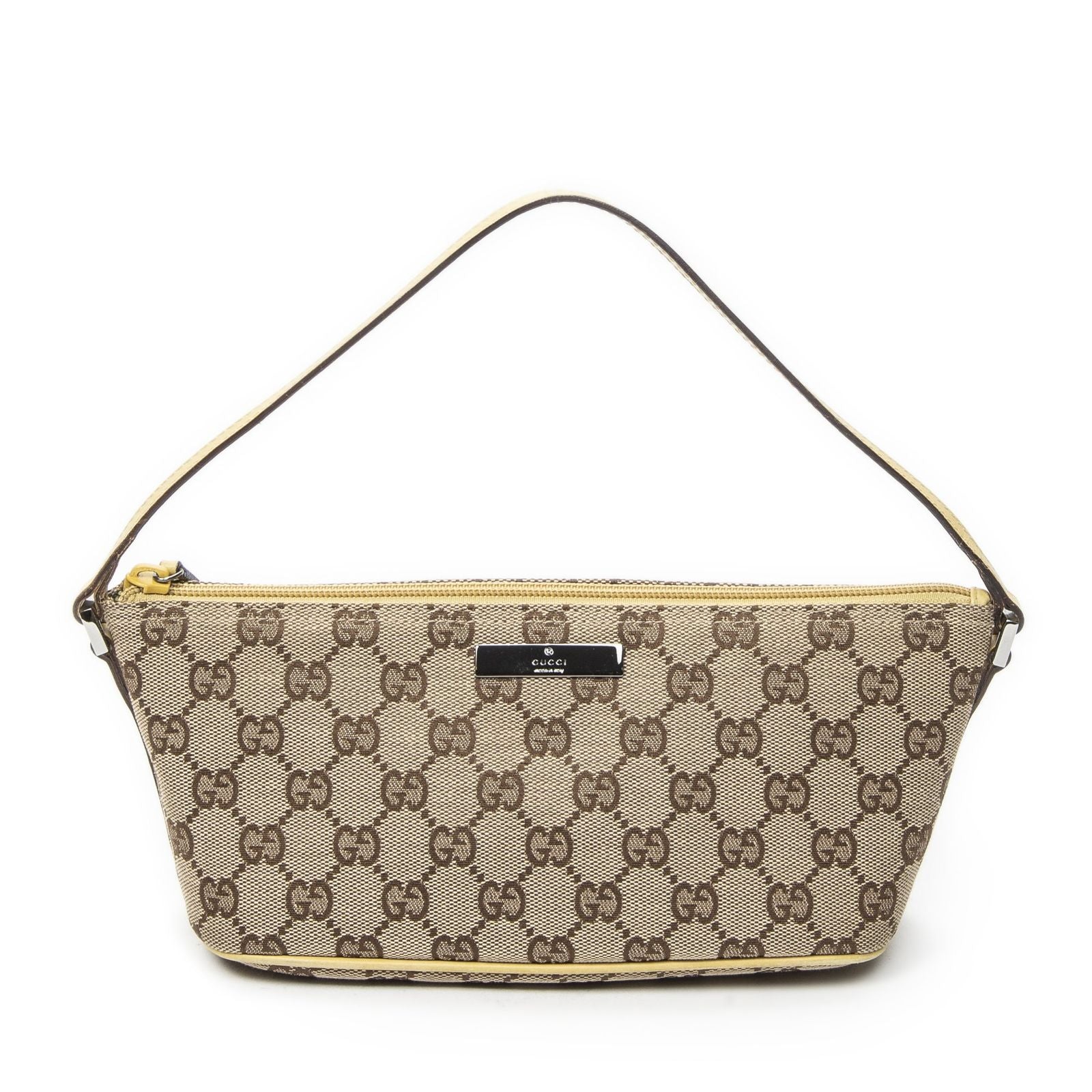 Gucci Pouch Beige Tan GG Canvas