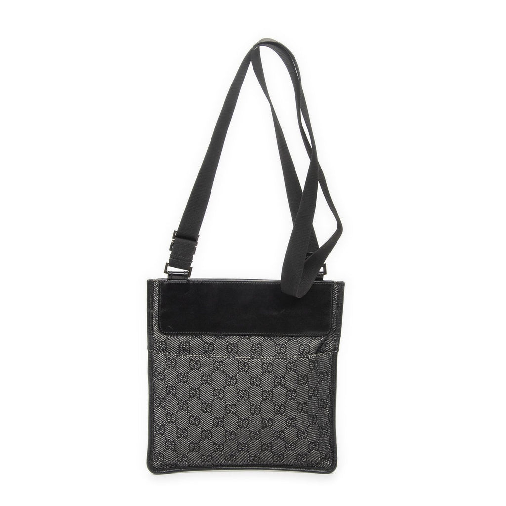Gucci Small Messenger Gray Black GG Denim Canvas — view 5