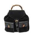 Gucci Rajibanbu Backpack Black Suede Leather
