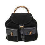 Gucci Rajibanbu Backpack Black Suede Leather