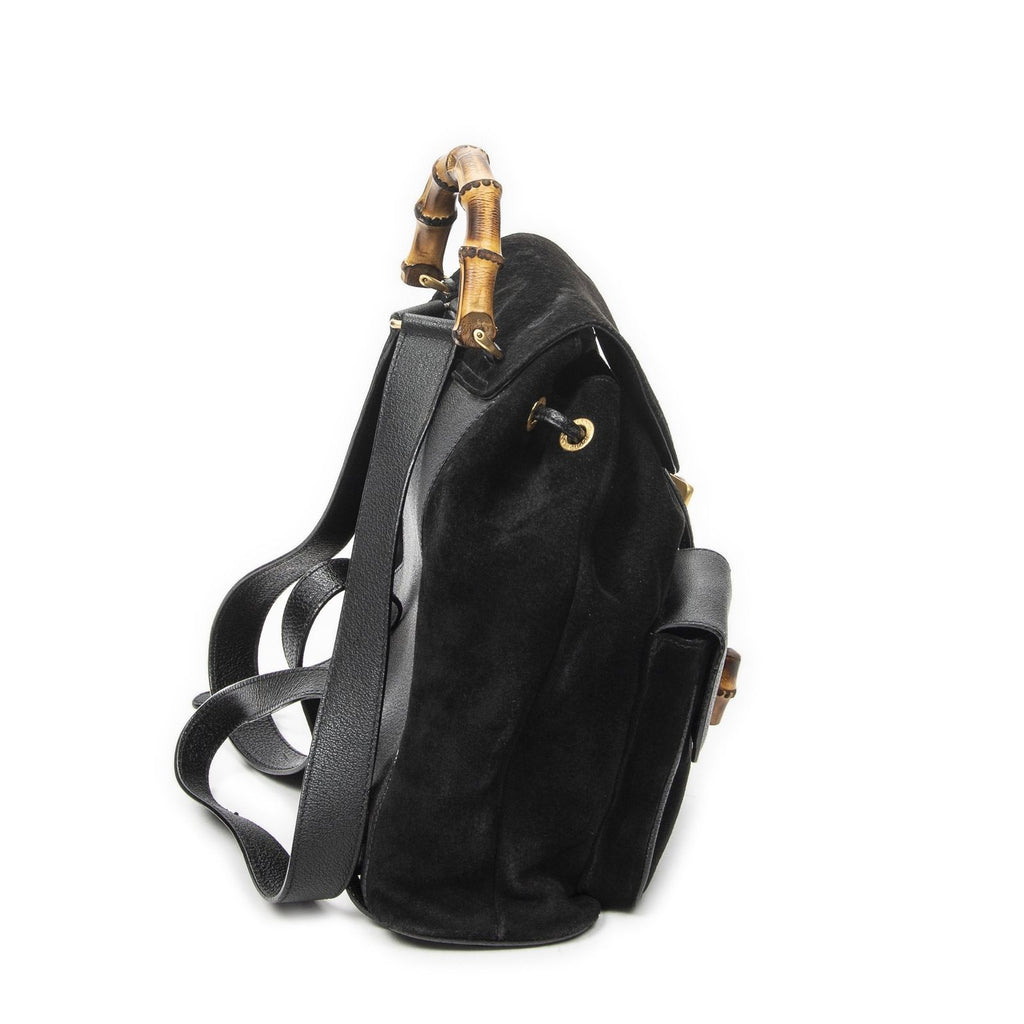 Gucci Rajibanbu Backpack Black Suede Leather — view 4