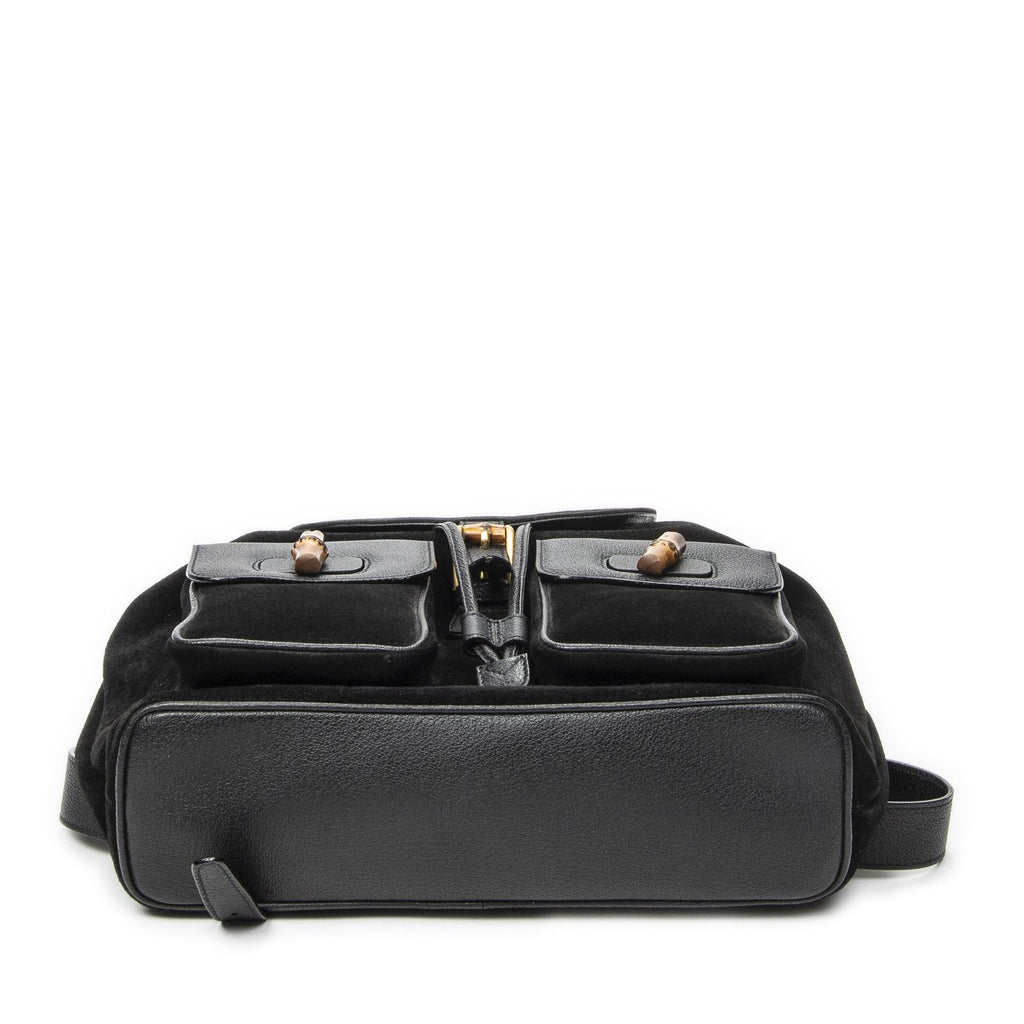 Gucci Rajibanbu Backpack Black Suede Leather — view 6