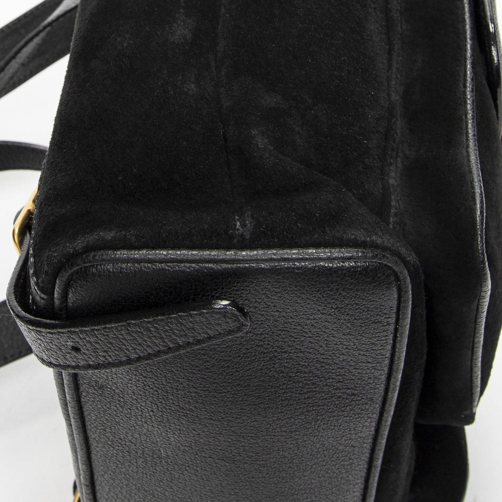 Gucci Rajibanbu Backpack Black Suede Leather — view 7
